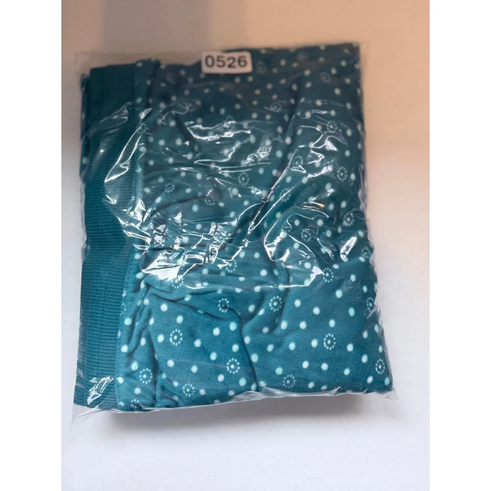 Nautica Pajama Pants Women XXL Teal Excellent Polka Dot Loungewear Drawstring‎